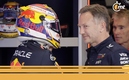 Checo Pérez platica con Christian Horner (Reuters)