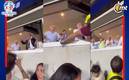 Riña entre directivos uruguayos e hinchas colombianos (captura del video)