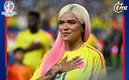 Karol G interpretó el himno de Colombia en la Final de la Copa América 2024 (AFP)