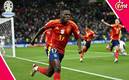 Nico Williams puso el 1-0 a favor de España en la Final de la Eurocopa 2024 (AFP)