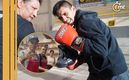 El boxeador Edwin Cano combina el deporte con su trabajo vendiendo gorditas (Especial)
