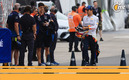 Checo Pérez volvió a chocar su RB20. (Foto: Reuters)