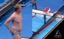 Espontáneo irrumpe en natación (Foto: Captura de pantalla)