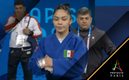 Paulina Martínez, en su entrada al tatami (TWITTER @Conade)