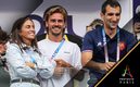 Griezmann observa un juego de rugby en París 2024 (AFP)