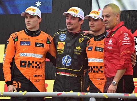 Podio del Gran Premio de Italia (EFE)