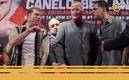 Canelo Álvarez y Edgar Berlanga en conferencia de prensa (PBC)