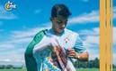 Emilio Rodríguez presume el escudo (Celta)