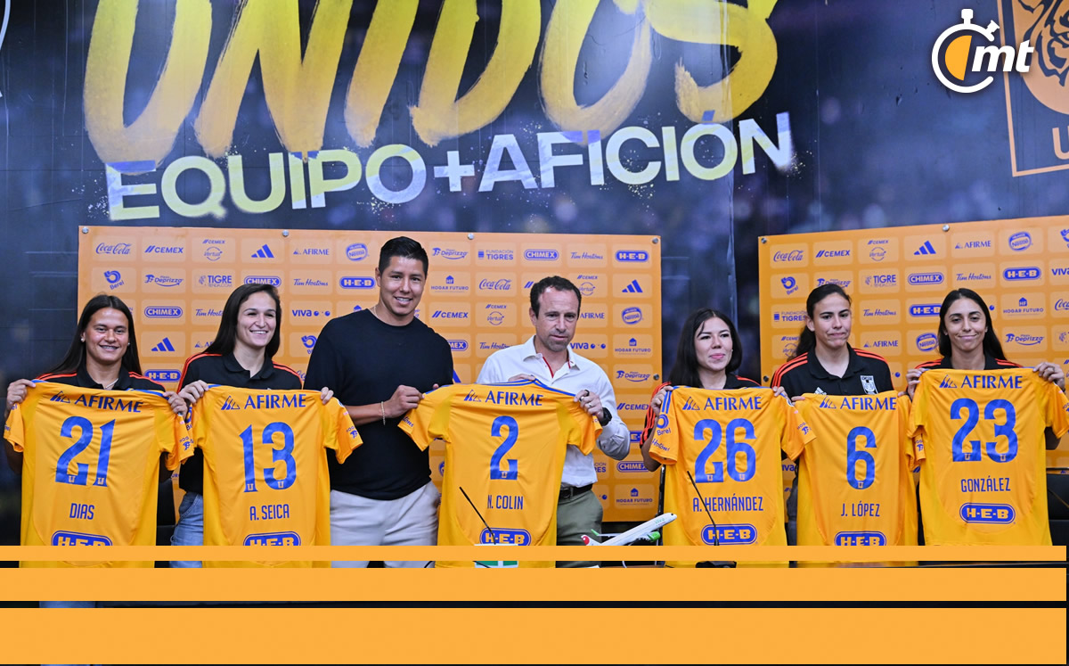 Tigres Femenil presentó a sus nuevas jugadoras. (Foto: Mexsport)