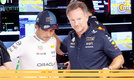 Checo, Horner y todo Red Bull Racing buscan una solución al RB20 (Reuters).