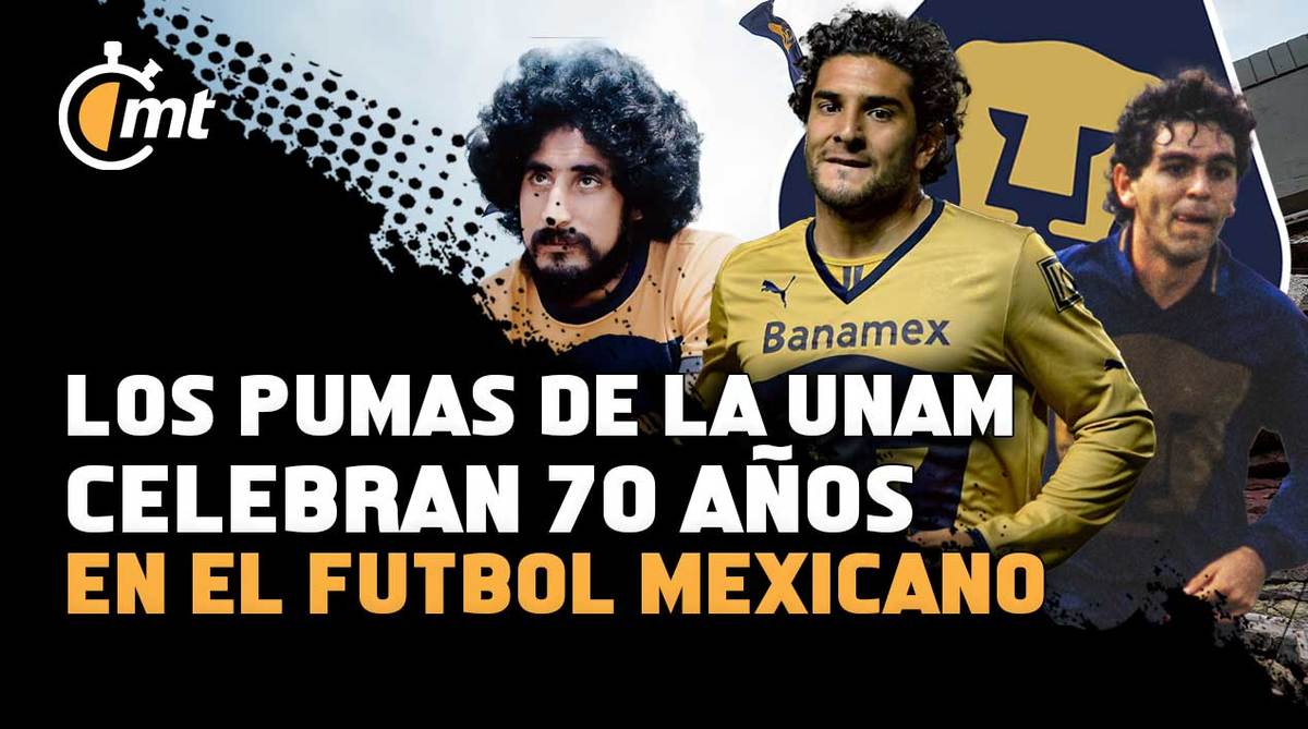 Los Pumas de la UNAM celebran 70 años de historia en el futbol mexicano