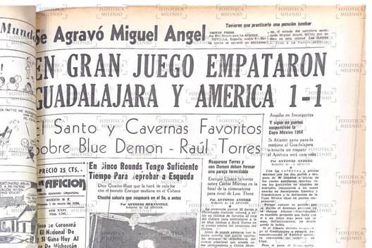 La Afición relató la creciente rivalidad entre América y Chivas en la Ciudad de los Deportes en el duelo de Copa de 1954 (Fototeca Milenio)