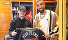 Peso Pluma y Chris Duarte parecen haberse llevado muy bien durante la convivencia (Captura de X Chicago Bulls).