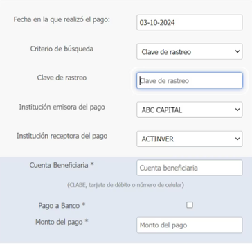 Transferencia bancaria SPEI