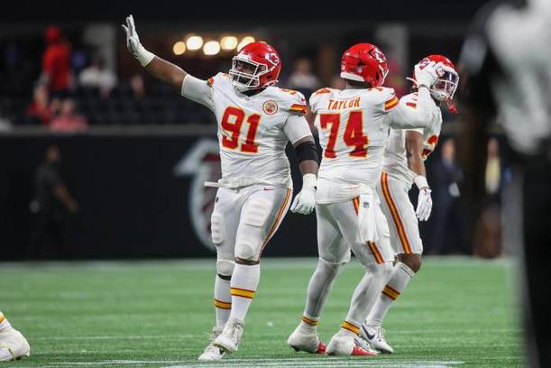 Chiefs festeja en el Mercedes Benz Stadium (Reuters)