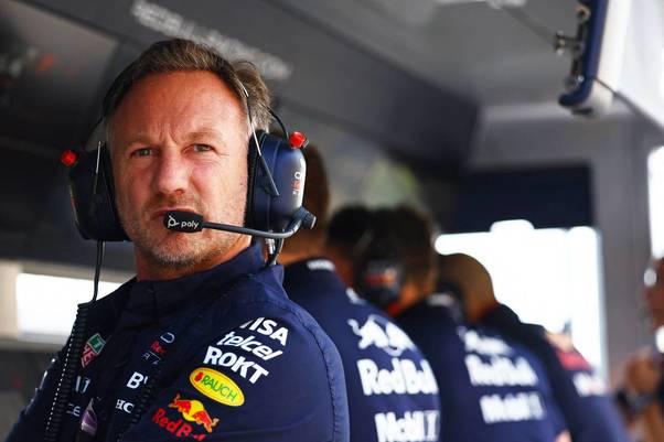 Christian Horner vivió con intensidad el primer día de actividad en el Gran Premio de México 2024 (Foto: AFP)