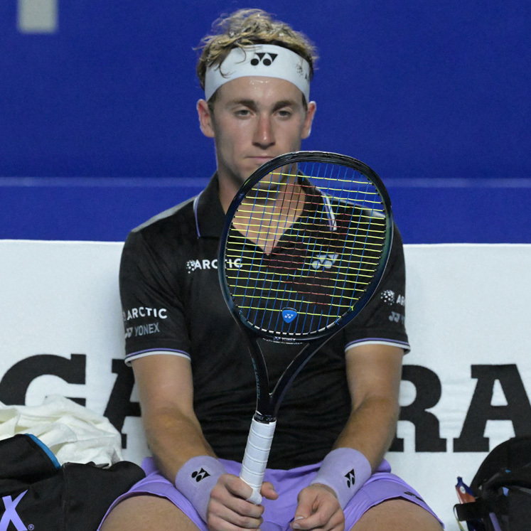 Casper Ruud, completamente desolado. (Foto: AFP)