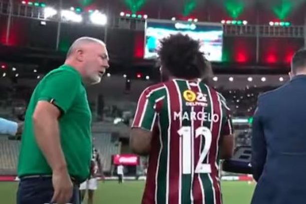 Mano Menezes discute con Marcelo (Captura)