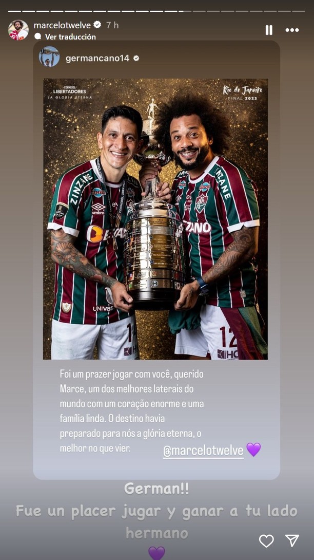 Germán Cano dice adiós a Marcelo