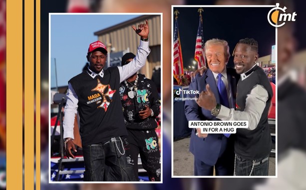 Antonio Brown y Donald Trump registran votantes en Pensilvania, Estados Unidos. Foto: Especial/Reuters