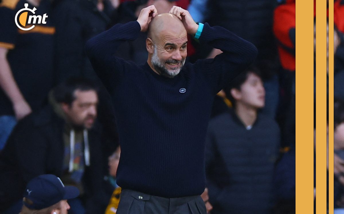 Pep Guardiola se lamenta en un juego del Manchester City (Reuters)