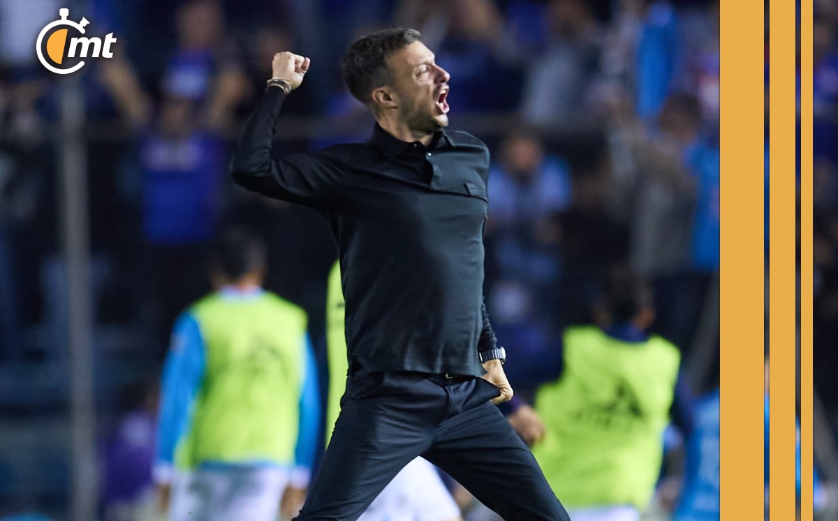 Martín Anselmi se volvió viral en redes sociales por su efusivo festejo (Mexsport)