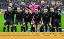 Jugadores de la Selección de Kosovo antes del juego contra Rumanía (AFP)