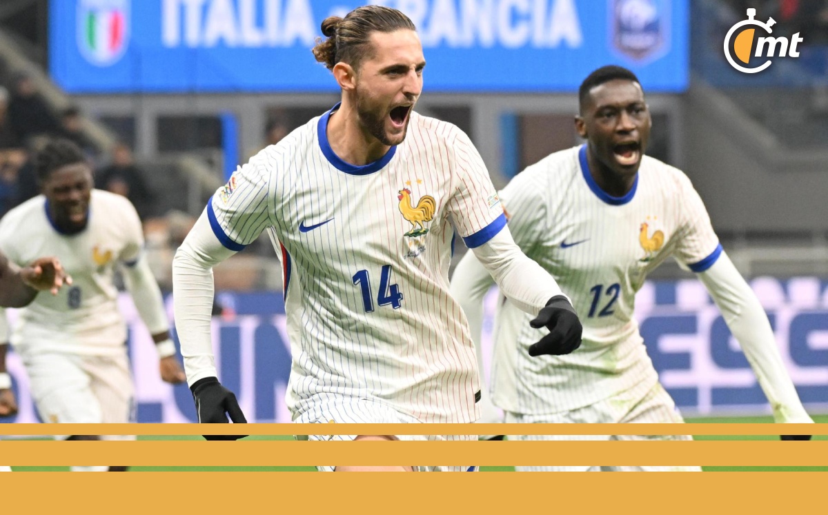 Rabiot festeja uno de sus goles a Italia (EFE)
