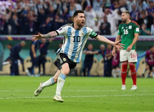 Messi celebra ante el Tri en Qatar 2022 (Reuters)