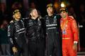 Integrantes del podio en GP de Las Vegas (AFP)