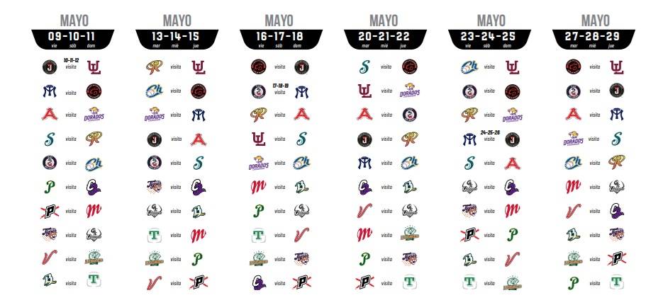 Calendario oficial de la Liga Mexicana de Beisbol 2025