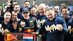 Verstappen y Red Bull festejaron el tetracampeonato tras concluir el GP de Las Vegas | Foto: Fórmula 1 en X |