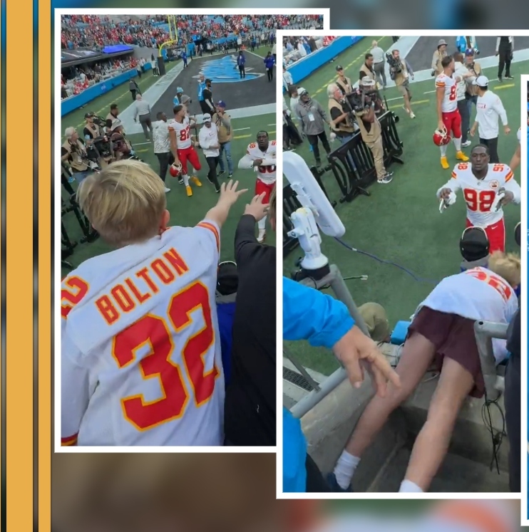 Tershawn Wharton salvó a niño que cayó de las gradas en juego de Chiefs vs Panthers. Foto: @T_Russ