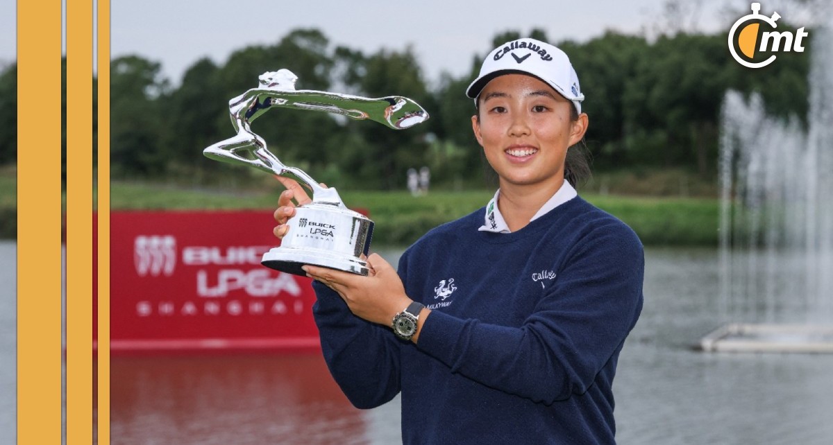 Yin Ruoning conquistó el torneo de golf de Shanghái (AFP)
