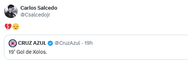 Carlos Salcedo no se olvida de Cruz Azul