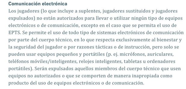 Esto dice el reglamento de la IFAB sobre los EPTS