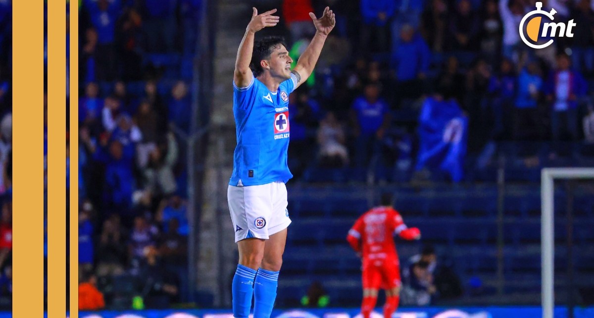 Lorenzo Faravelli festejando con Cruz Azul (Foto: Imago7)
