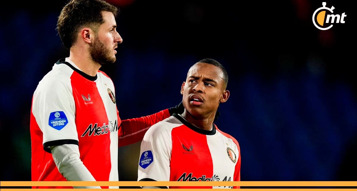 Santiago Giménez no salió satisfecho a pesar de su golazo. (Foto: X @feyenoord)