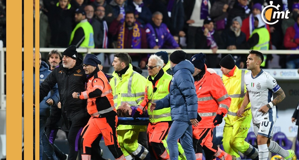 Edoardo Bove se desploma en el terreno de juego (Foto: Reuters)