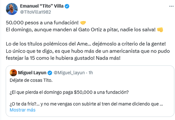 Hay apuesta entre Miguel Layún y el Tito Villa