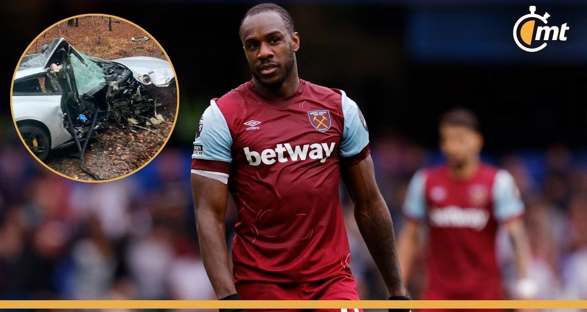 Así habría quedado el coche de Michail Antonio (Especial/Reuters)