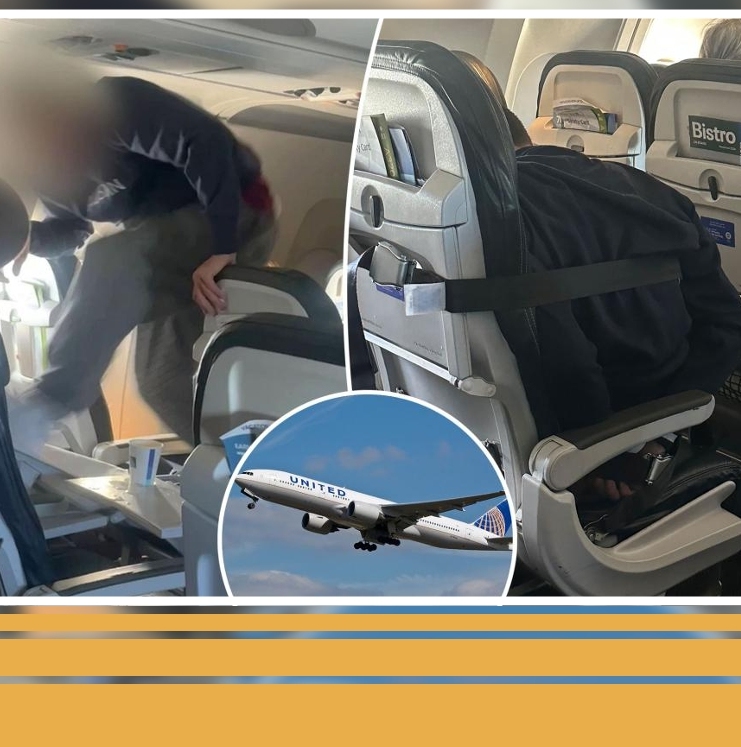 Pasajero de United Airlines DESTROZA su  asiento de avión en pleno vuelo. Foto: NY Post