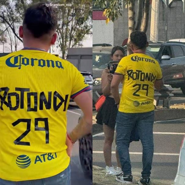 Aficionado creó jersey del América con el nombre y dorsal de Rotondi (Especial)