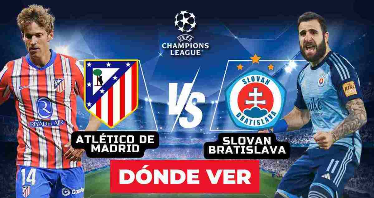 Champions League 2024: Atlético de Madrid vs Slovan Bratislava en VIVO jornada 6. Foto: Especial.