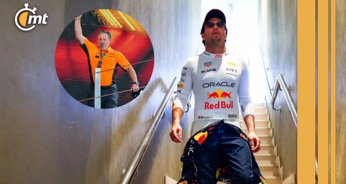 Checo fue criticado por Zak Brown (Red Bull/AFP)