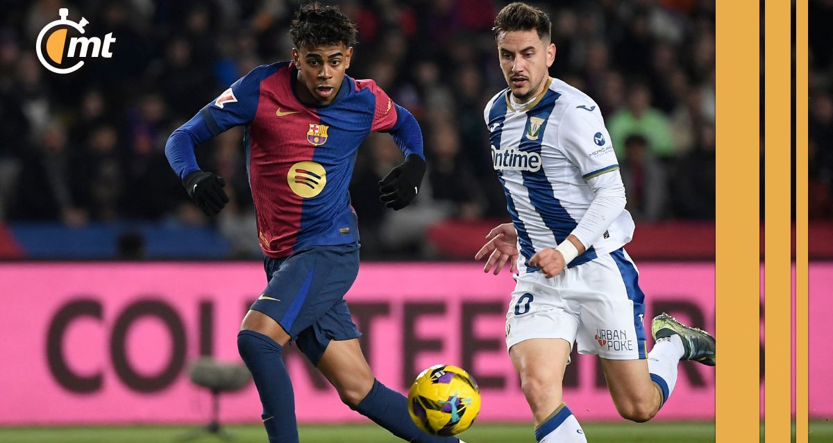 Lamine Yamal fue sustituido al minuto 75 del partido ante Leganés (AFP)