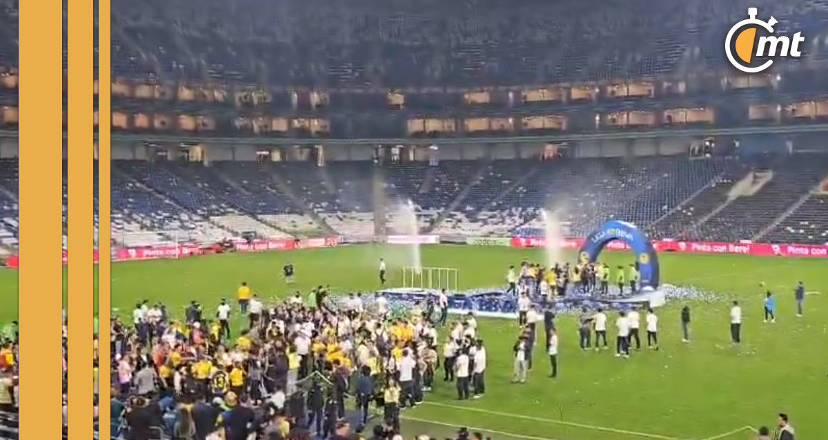 Los aspersores se activaron en el BBVA.