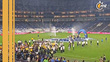 Los aspersores se activaron en el BBVA.