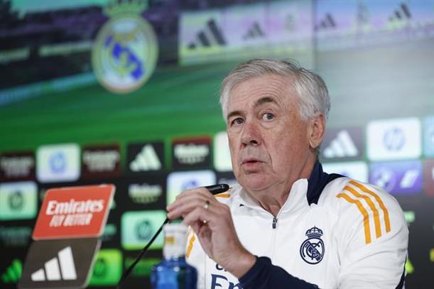 Carlo Ancelotti, en conferencia de prensa (EFE)