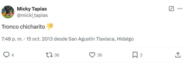 Tweet de Miguel Tapias (Foto: Captura)